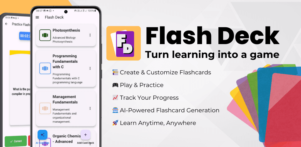 FlashDeck - AI Flashcard App